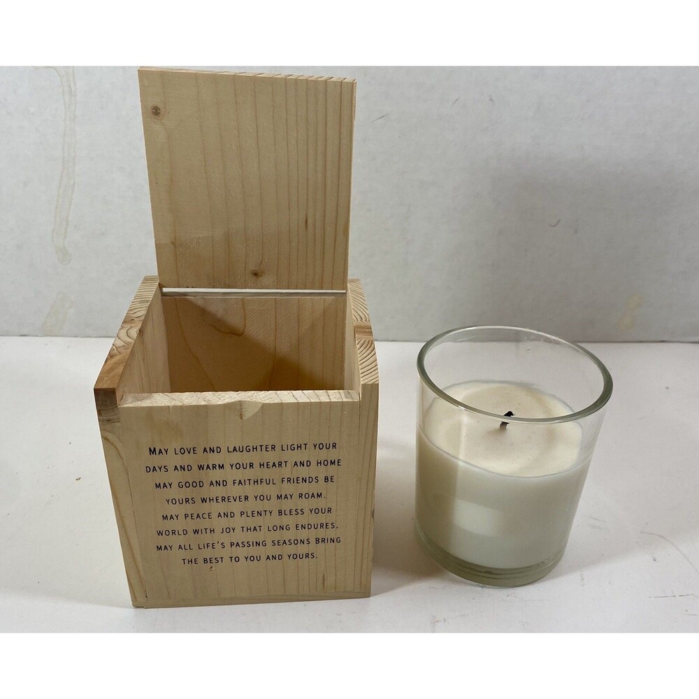 Sugarboo & Co Blessing Jar Candle in Wood Box Scented 4 x 3 Glass Candle